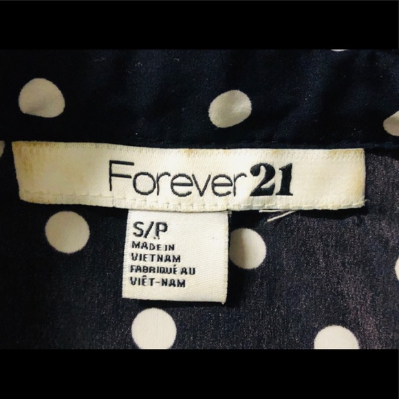 Forever 21 Buttons Up Shirt Dress Polka Dot size S Summer - Picture 10 of 12